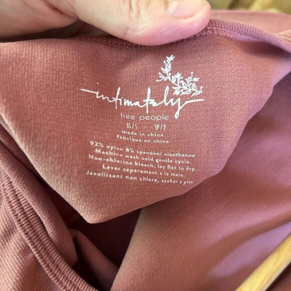 Intimately Free People XS / S  Long Sleeve‎ Blush Pink Turtleneck Fitted Shirt - Picture 5 of 5